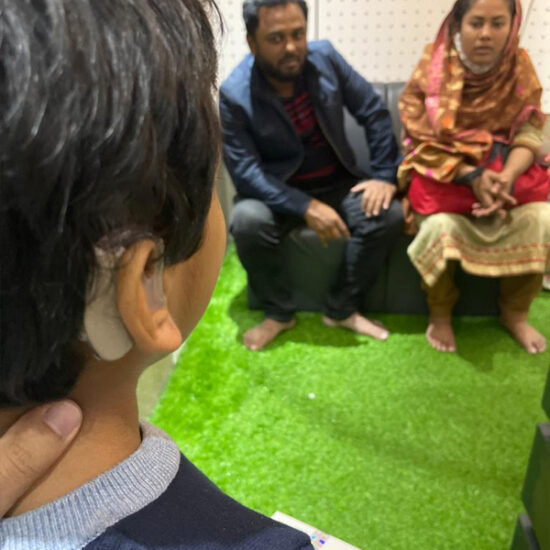 Hearing aid support for Child